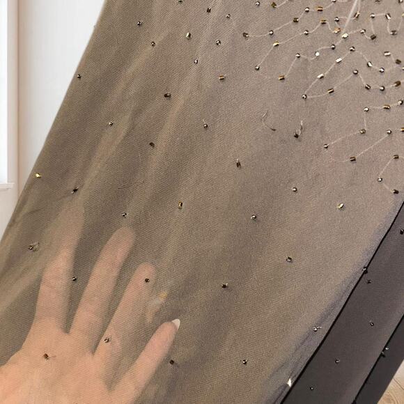 Vintage 90’s Beaded Mesh Cache Gown - Picture 4 of 8